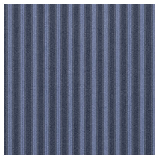 Mitternachtsblaue und Jeansblaue Streifen Stoff (Nahaufnahme)