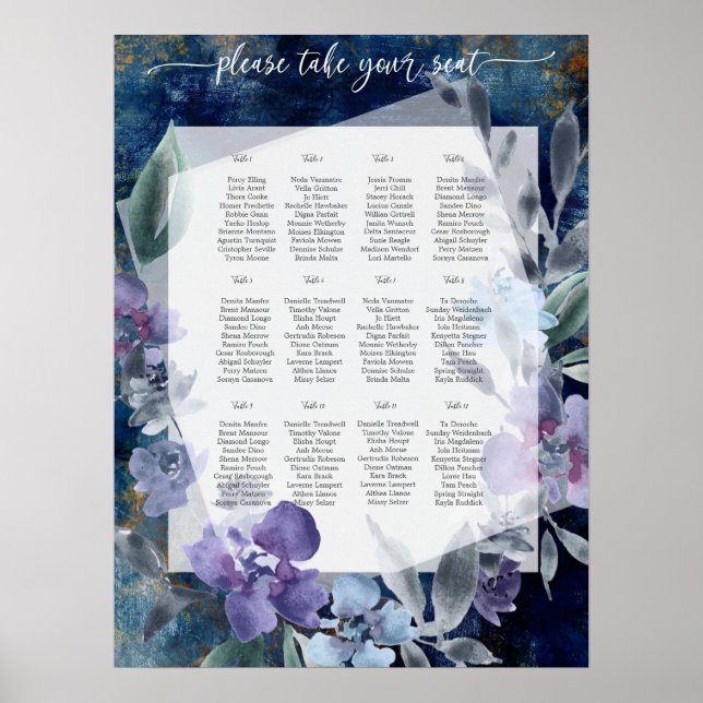 Mitternachtsblauer Anemone, Poster (Vorne)