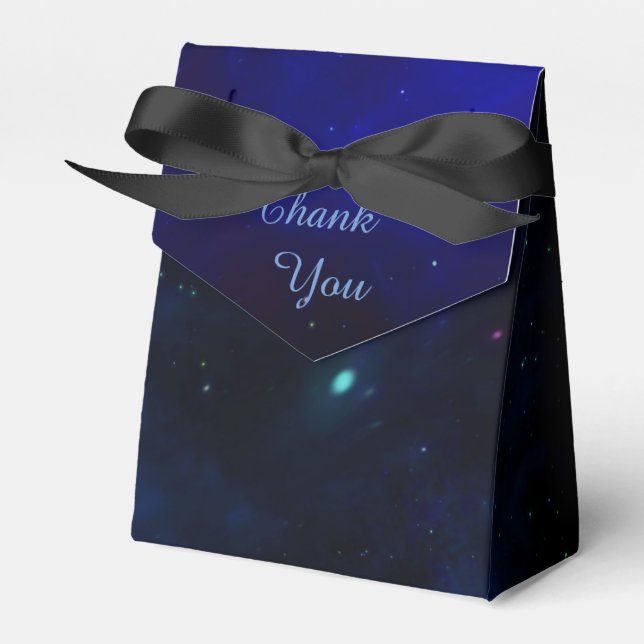 Mitternachtsblauer Himmel mit Sternen Geschenkschachtel (Vorderseite)