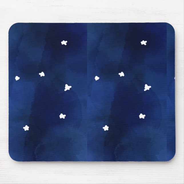 Mitternachtsblauer Sternenhimmel Mousepad (Vorne)