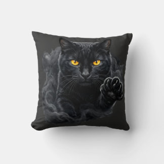 Mitternachtsblick Schwarze Katzenkissen Kissen