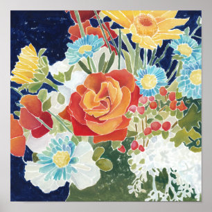 Mitternachtsblumen-IV Poster