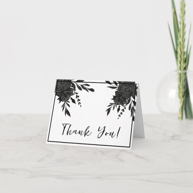 Mitternachtsblut: Eine dunkle Blumenhochzeit Dankeskarte (Vorderseite)