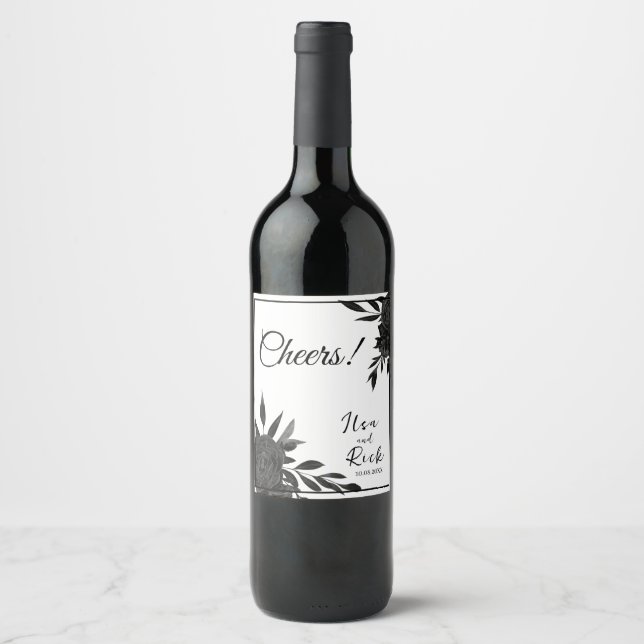 Mitternachtsblut: Eine dunkle Blumenhochzeit Weinetikett (Vorderseite)