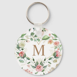 Mitternachtsblüte, elegante Kleider-Monogramm Schlüsselanhänger