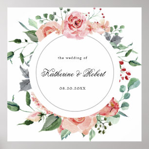 Mitternachtsblüte eleganter blumengeschmückter Emp Poster