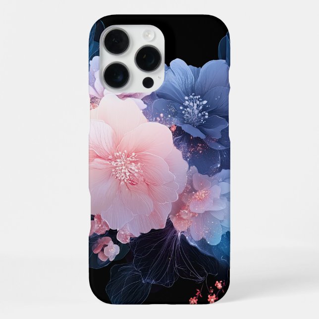 Mitternachtsblüte iPhone Hülle (Rückseite)