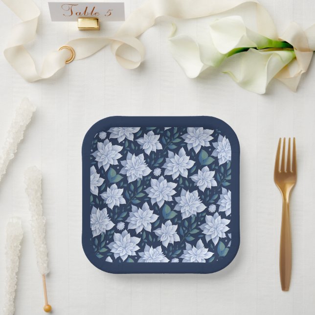 Mitternachtsblüte - pappteller (Hochzeit)