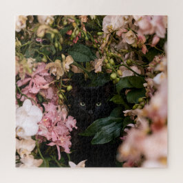 Mitternachtsblüten Katzen Puzzle