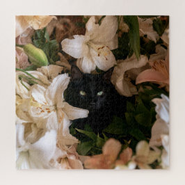 Mitternachtsblüten Katzen Puzzle