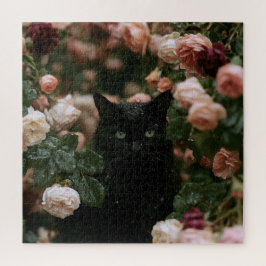 Mitternachtsblüten Katzen Puzzle