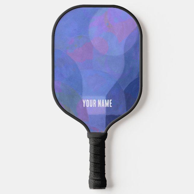 Mitternachtsbögen - Indigogeometrie Pickleball Schläger (Vorderseite)