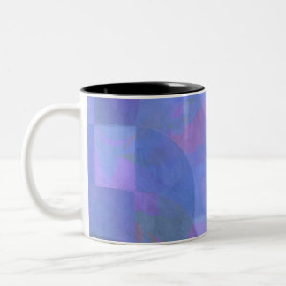 Mitternachtsbögen - Indigogeometrie Zweifarbige Tasse