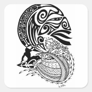 Mitternachtsbrandung Quadratischer Aufkleber