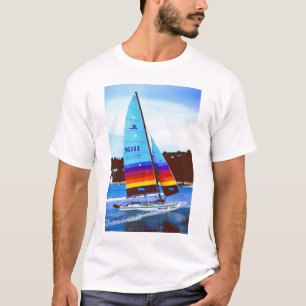 Mitternachtscowboy Hobie Segelboot T-Shirt