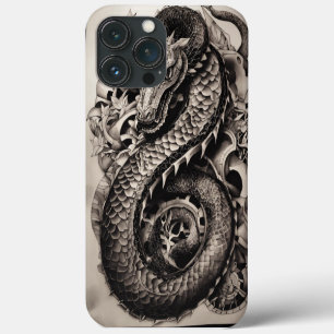 Mitternachtsdrache: Elegantes schwarzes Drachen-T- Case-Mate iPhone Hülle