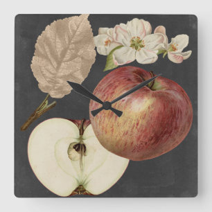 Mitternachtsernte II Quadratische Wanduhr