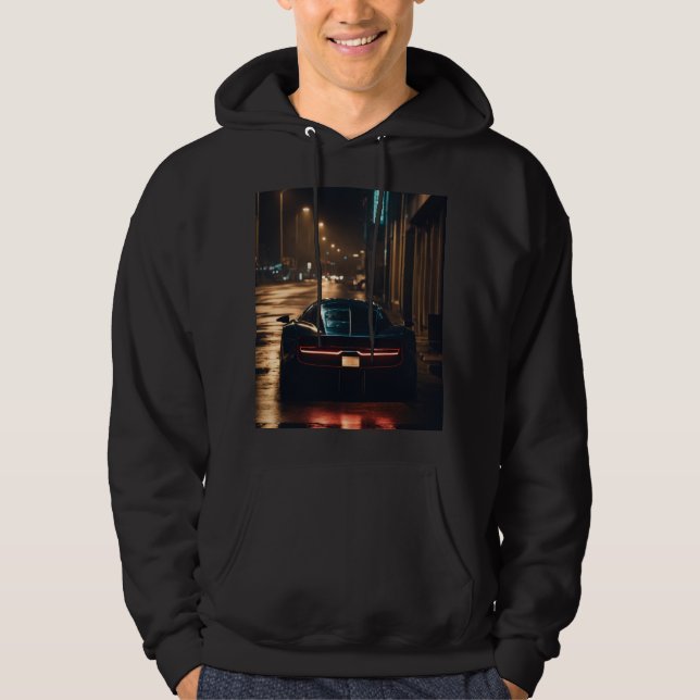 "Mitternachtsessenz: Klassisches schwarzes T-Shirt Hoodie (Vorderseite)