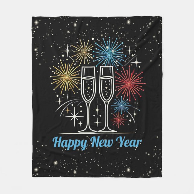 Mitternachtsfeier Fleecedecke (Vorderseite)