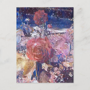 Mitternachtsgarten A.I. mit Foto Poster Postkarte