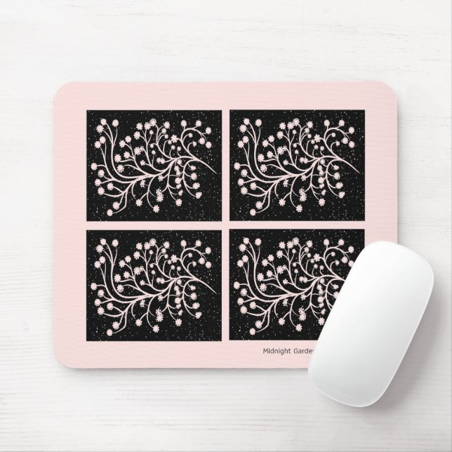 Mitternachtsgarten Linie Soft Pink Mousepad (Mit Mouse)