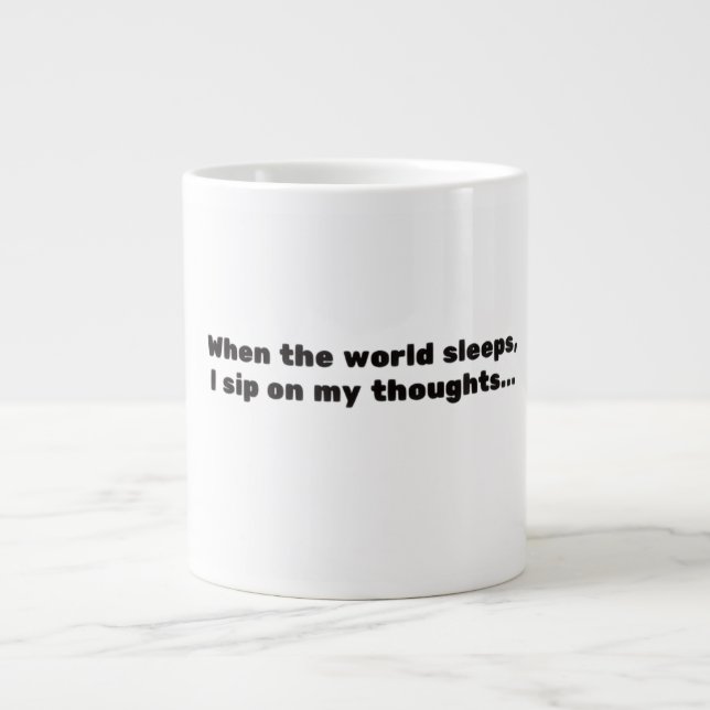 „Mitternachtsgedanken“ Jumbo-Tasse (Vorderseite)