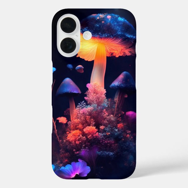 Mitternachtsglühen: Mushrooms & Blooms Fall Case-Mate iPhone Hülle (Rückseite)