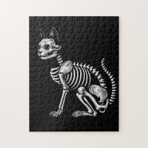 Mitternachtsknochen: Skelettkatze Puzzle