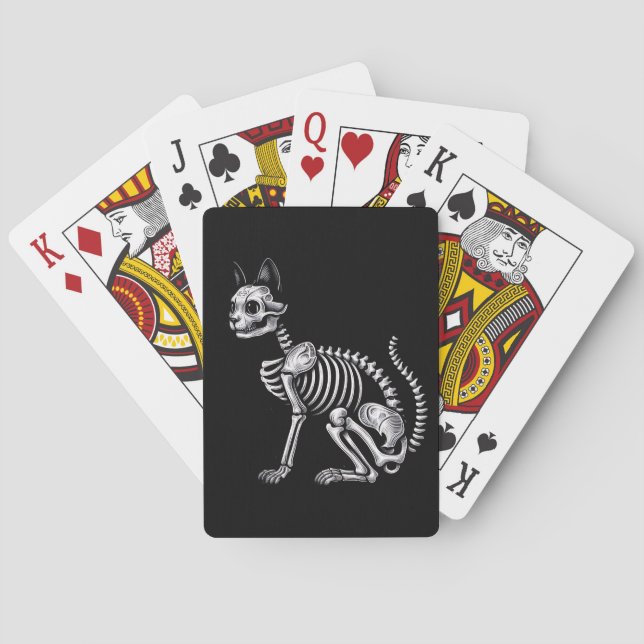 Mitternachtsknochen: Skelettkatze Spielkarten (Rückseite)