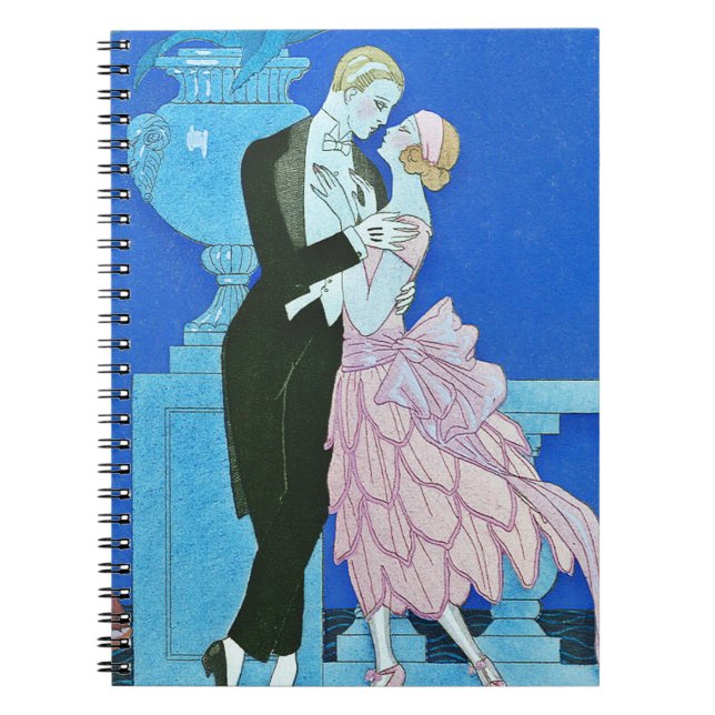 Mitternachtskuss-Kunst-Deko-Notizbuch Notizblock (Vorderseite)