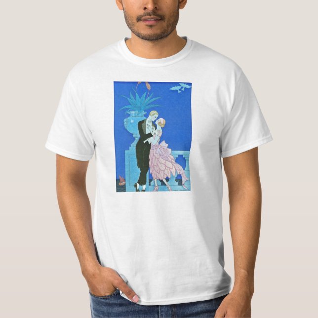 Mitternachtskuss-Kunst-Deko-T - Shirt (Vorderseite)