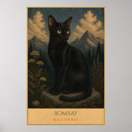 Mitternachtsmajestät: Bombay-Katze Poster