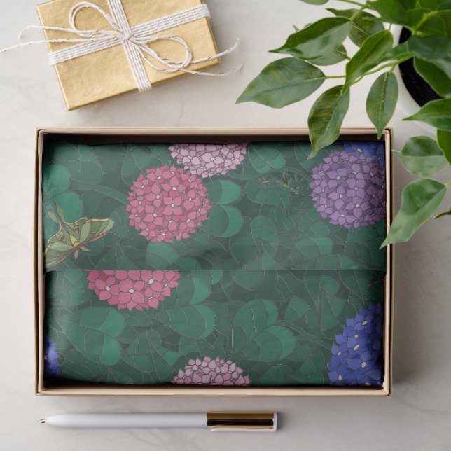 Mitternachtsmantis & Mondmotten-Seidenpapier Seidenpapier (Geschenk)