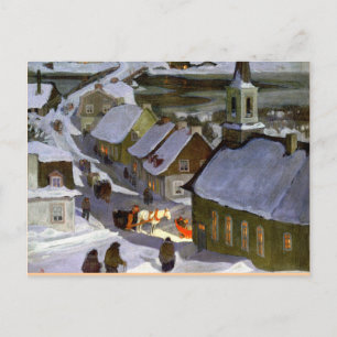 Mitternachtsmesse, Kunstmalerei Postkarte