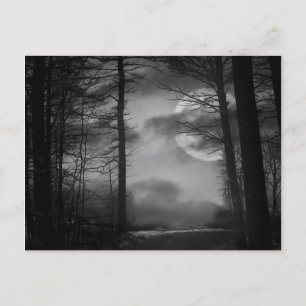 Mitternachtsmond - B&W Postkarte