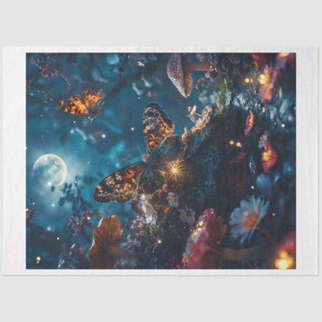 Mitternachtsmoth Mushroom Seidenpapier (Vorderseite)