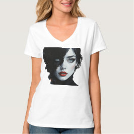 Mitternachtsmuse - Schwarzweißportrait T-Shirt