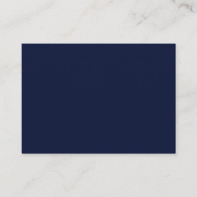 Mitternachtsnavyblau einfarbig begleitkarte (Vorderseite)
