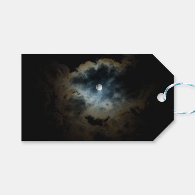 Mitternachtsperle Geschenkanhänger (Vorderseite (Horizontal))