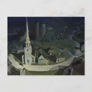 Mitternachtsreise von Paul Revere, 1931 von Wood Postkarte