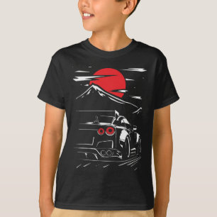Mitternachtsrennen: Red Moon Racing Car T-Shirt