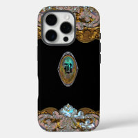 Mitternachtsromantisches Barock-Girly-Monogramm 6/