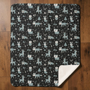 Mitternachtsschläfriger kleine Waldkreuzer Sherpadecke