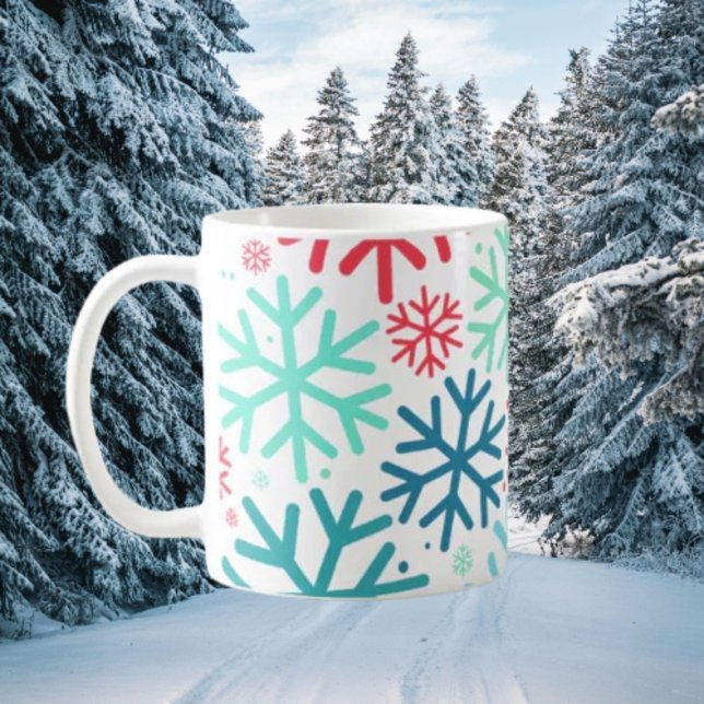 Mitternachtsschneefall - Schneeflocke-Tasse Kaffeetasse (Von Creator hochgeladen)