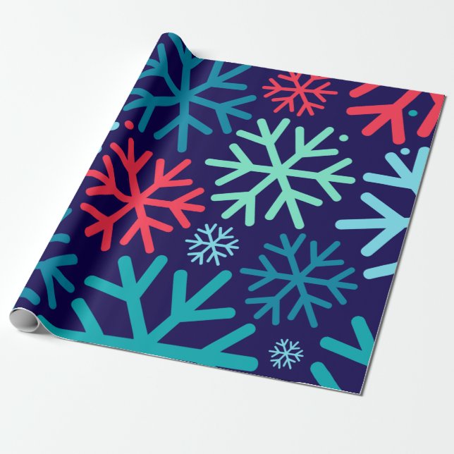 Mitternachtsschneefallpapier Geschenkpapier (Ungerollt)