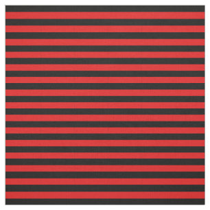 Mitternachtsschwarz, leuchtend rot, Streifen Stoff