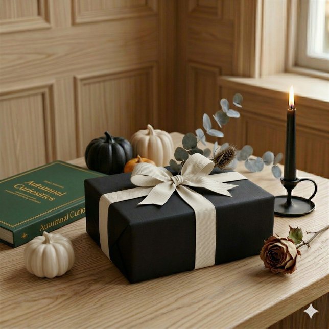 Mitternachtsschwarzes Halloween-Geschenkverpackung Geschenkpapier (Von Creator hochgeladen)