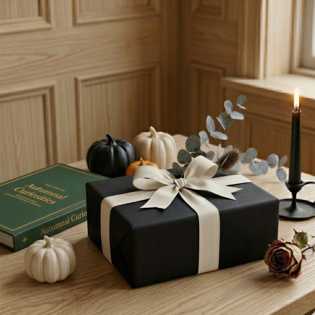 Mitternachtsschwarzes Halloween-Geschenkverpackung Geschenkpapier (Von Creator hochgeladen)