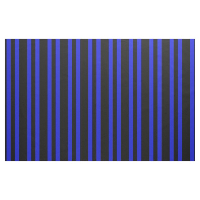 Mitternachtsschwarzes, Königsblaustengel, Streifen Stoff (Fat Quarter (45,7 x 55,9 cm))