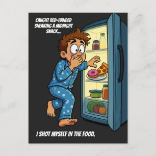 Mitternachtssnack schoß mich in das Essen Postkarte